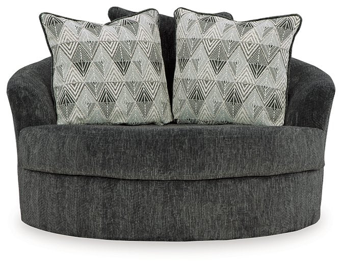 Biddeford Oversized Swivel Accent Chair - World Furniture Gallery (Newark, CA)