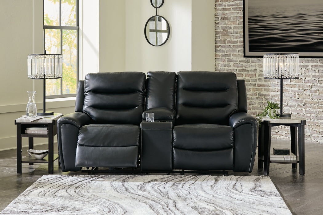 Warlin Power Reclining Loveseat with Console - World Furniture Gallery (Newark, CA)