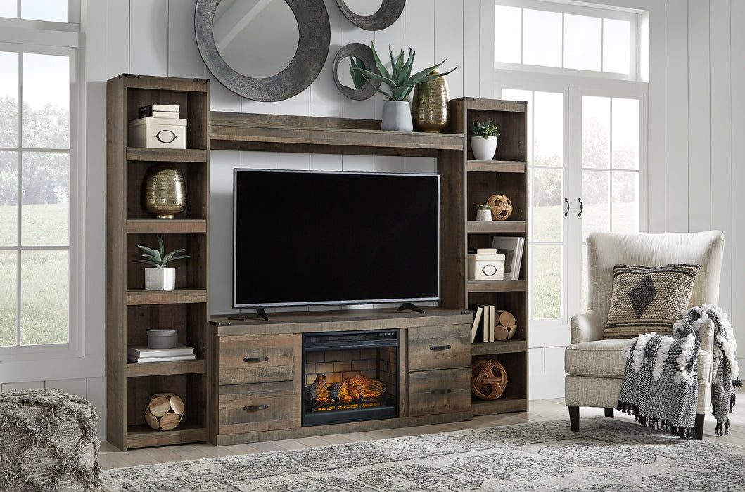Trinell 4-Piece Entertainment Center with Electric Fireplace - World Furniture Gallery (Newark, CA)