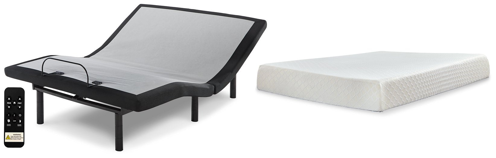 10 Inch Chime Memory Foam Mattress Set - World Furniture Gallery (Newark, CA)