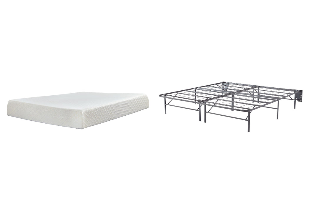 10 Inch Chime Memory Foam Mattress Set - World Furniture Gallery (Newark, CA)