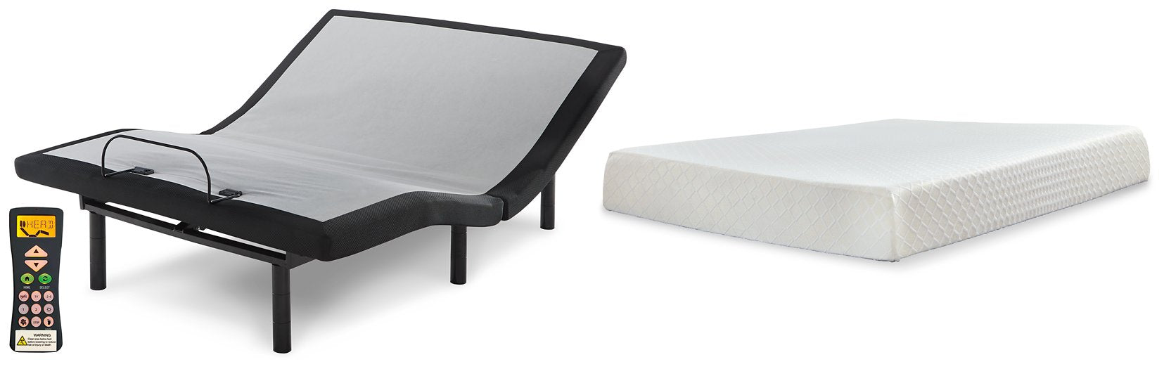 10 Inch Chime Memory Foam Mattress Set - World Furniture Gallery (Newark, CA)