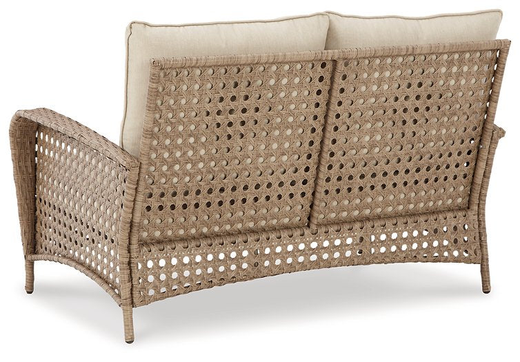 Braylee Outdoor Loveseat with Table (Set of 2) - World Furniture Gallery (Newark, CA)