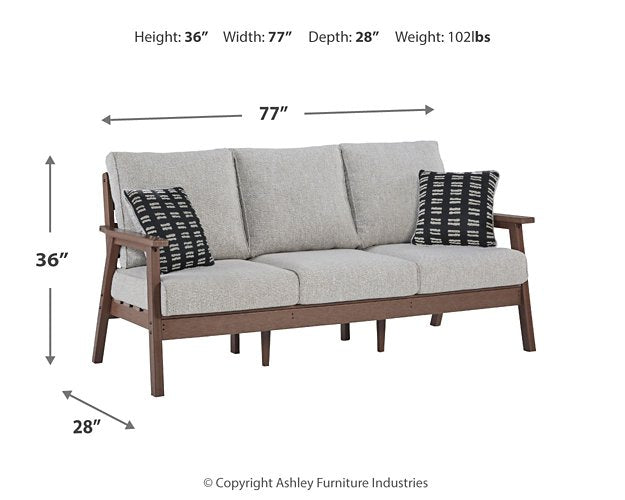 Emmeline Outdoor Sofa with Cushion - World Furniture Gallery (Newark, CA)