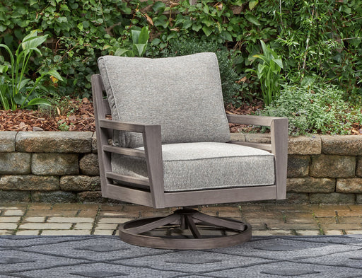 Hillside Barn Outdoor Swivel Lounge with Cushion - World Furniture Gallery (Newark, CA)