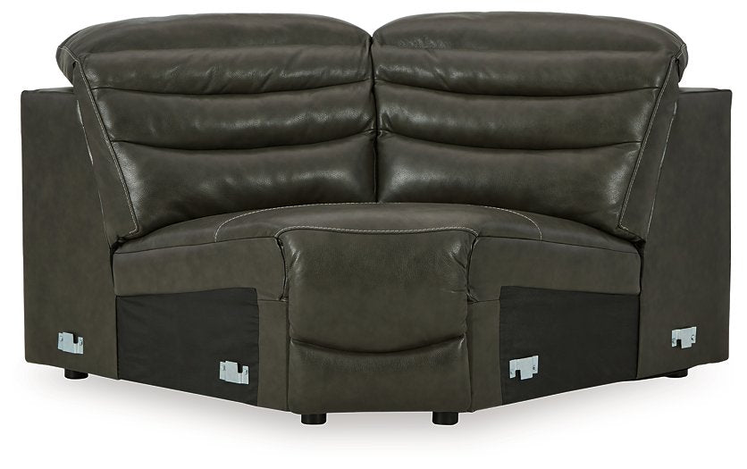 Center Line Power Reclining Sectional - World Furniture Gallery (Newark, CA)