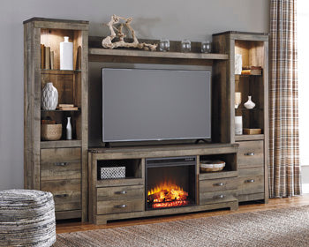 Trinell 4-Piece Entertainment Center with Electric Fireplace - World Furniture Gallery (Newark, CA)