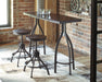 Odium Counter Height Dining Table and Bar Stools (Set of 3) - World Furniture Gallery (Newark, CA)