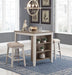 Skempton Counter Height Dining Table and Bar Stools (Set of 3) - World Furniture Gallery (Newark, CA)
