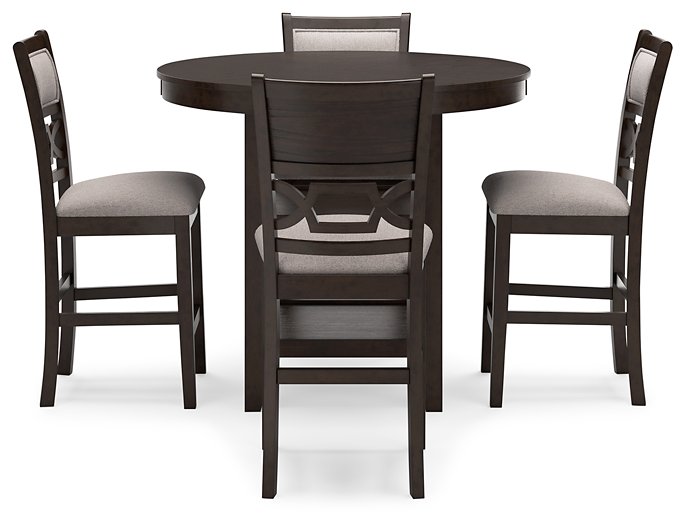 Langwest Counter Height Dining Table and 4 Barstools (Set of 5) - World Furniture Gallery (Newark, CA)