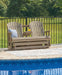 Hyland wave Outdoor Glider Loveseat - World Furniture Gallery (Newark, CA)