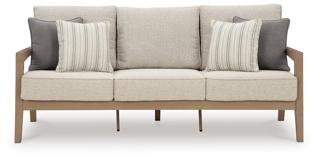Hallow Creek Outdoor Sofa with Cushion - World Furniture Gallery (Newark, CA)