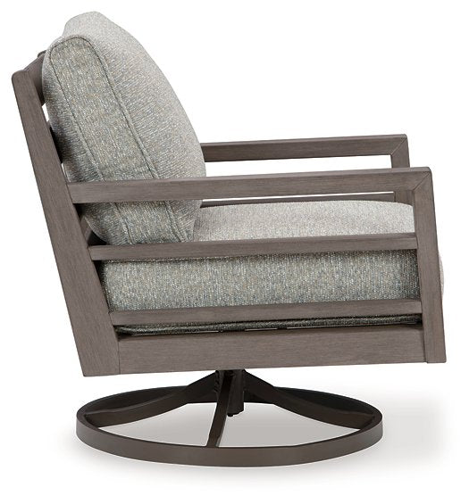 Hillside Barn Outdoor Swivel Lounge with Cushion - World Furniture Gallery (Newark, CA)