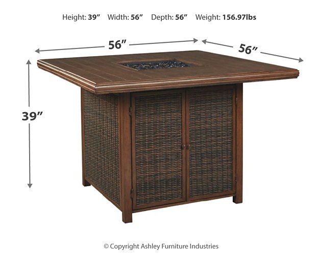 Paradise Trail Outdoor Counter Height Dining Table with 4 Barstools - World Furniture Gallery (Newark, CA)